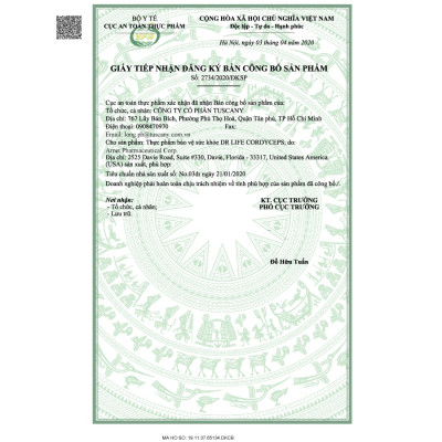 Đông Trùng Hạ Thảo Drlife Cordyceps, Bổ Phổi, Bổ thận, Tăng Cường Sức Đề Kháng, Tốt Cho Sức Khỏe