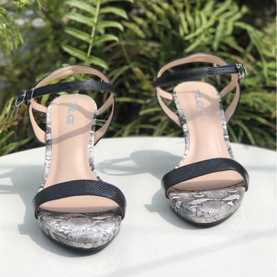 Sandal Nữ Gót Trong Hot Trend  Quai Da 21419