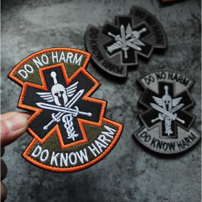 Patch phù hiệu y tế chiến trường dán quần áo_ba lô túi xách