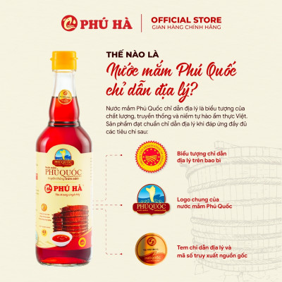 Nước mắm Phú Quốc Chỉ Dẫn Địa Lý Phú Hà 40 độ đạm - Combo 2 chai 60ml
