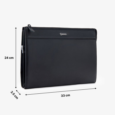 Ví Cầm Tay Nam Clutch Da GENCE CL07 Da Bò Cao Cấp Màu Đen Có Dây Đeo Vai