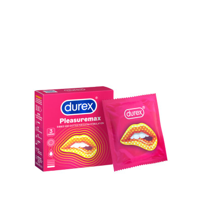 Bao Cao Su Durex Pleasuremax (Hộp 3 Cái)