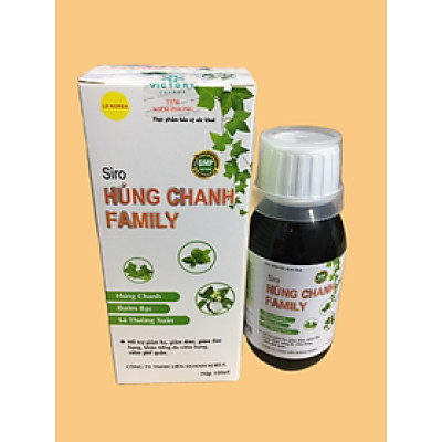 Siro ho Húng Chanh Family 100ml - cho bé, cho người lớn (hỗ trợ giảm ho, giảm đờm, giảm đau họng, khản tiếng; giúp tăng sức đề kháng)