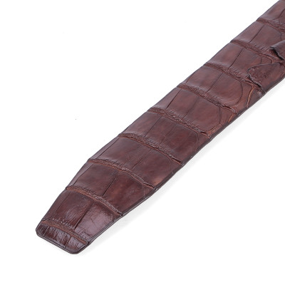 HP4234-4235-4769-4771 - Thắt lưng nam da cá sấu Huy Hoàng nguyên con 4P đầu kim màu đen, nâu đỏ, nâu đất, vàng