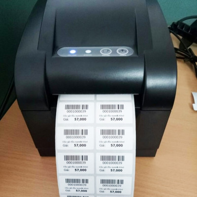 [Set 5 cuộn] Giấy in mã vạch 2 tem khổ 70x22 - Hàng Nhập Khẩu