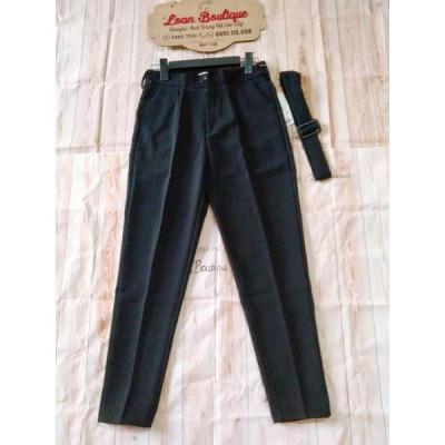 Quần tây dáng Baggy MANGO  kèm đai chất đẹp_Quần công sở nữ