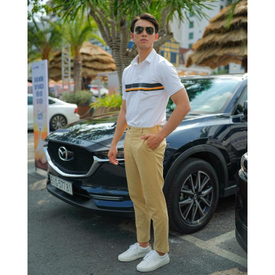 Áo Thun Nam Cotton Trắng TC400-SDV