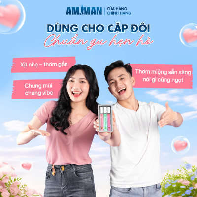 Xịt Thơm Miệng AM-MAN MOUTH SPRAY 10ml Cho Nam Nữ Vị Trái Cây Tự Nhiên Cho Hơi Thở Thơm Mát