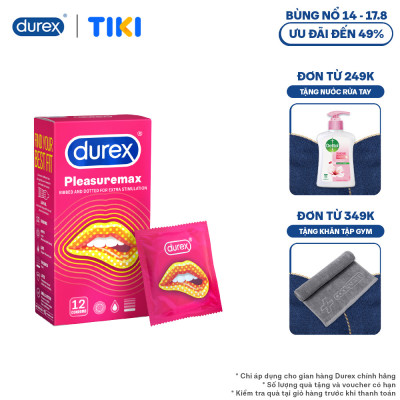 Bao cao su Durex Pleasuremax Hộp 12 Bao