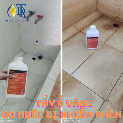 Combo Tẩy Bồn Cầu Bị Ố Vàng,Tẩy Gạch Men,Tẩy Xi Măng S90+Tẩy Cặn Canxi Nhà Tắm,Tẩy Vách Kính Vòi Sen Inox,Tẩy Ố Vàng Nhà Vệ Sinh 4G Dr.C