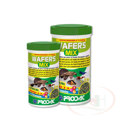 Thức ăn cá Prodac Wafers Mix chìm tầng đáy viên tảo cá chuột pleco bể tép thủy sinh