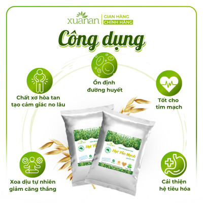 Hạt Yến Mạch Nguyên Cám Úc Xuân An [ko đường] Túi 3Kg (100% Australian Wholegrain Oats) (Giảm 30%)
