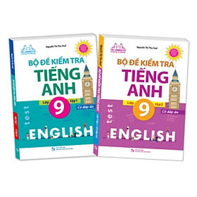 Sách - Combo Bộ đề kiểm tra tiếng Anh lớp 9 (trọn bộ 2 tập)