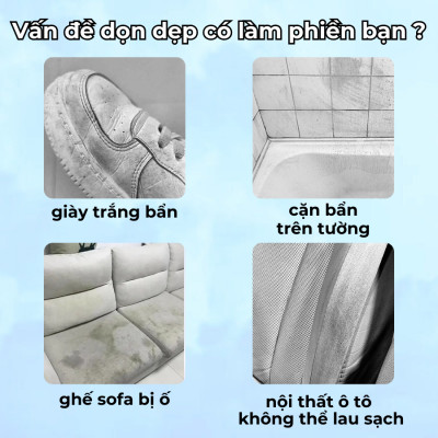 Bình Xịt Tạo Bọt Vệ Sinh Nội Thất Ô Tô, Sofa, Da, Giày, Vệ Sinh Đa Năng O’tech BX-10 Multi-Purpose Foam Cleaner - Hàng Chính Hãng