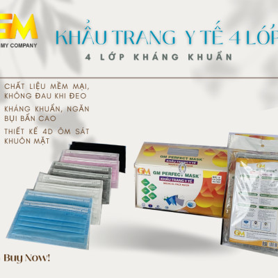 Khẩu trang y tế Gia Mỹ 4 lớp kháng khuẩn