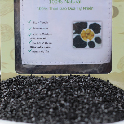 Túi hút ẩm than hoạt tính gáo dừa khử mùi và lọc không khí cho xe hơi chính hãng R2D (hộp 2 túi Lớn)