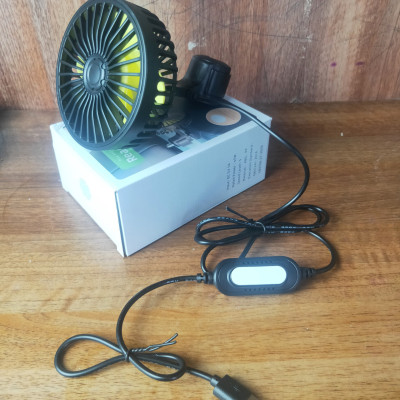 Quạt nguồn Usb  5V 12V 24V - 3 Tốc Độ gắn sau ghế Ô tô