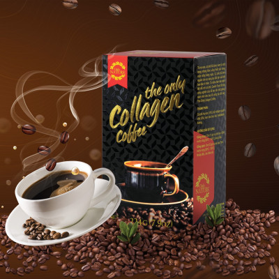 Cà Phê Collagen Queenfood (2 Hộp - 14 Túi Nhỏ/Hộp)
