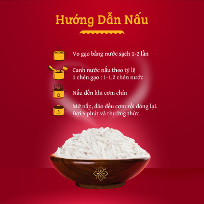 Gạo thơm thượng hạng - Nàng Sen Yêu Thương 4kg - Ngon thơm dẻo nhiều