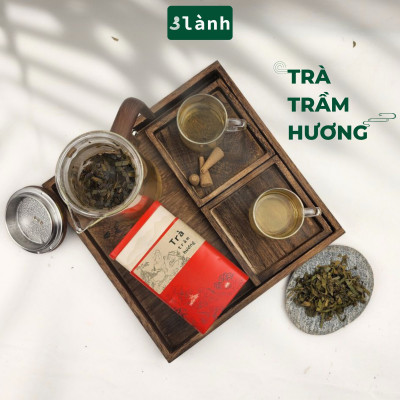 Trà Trầm Hương Dạng Lá Hộp 50gr 3 Lành Hoàn Toàn Từ Lá Dó Bầu Ngủ Ngon Giảm Stress