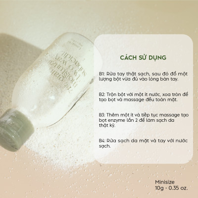 Bột rửa mặt và tẩy tế bào chết hằng ngày enzyme Lassie