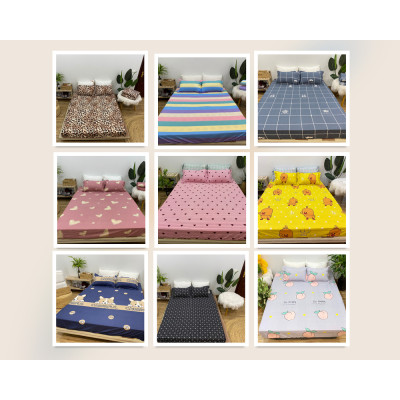 Set Ga Gối 3 Món gồm (1 ga + 2 vỏ gối đầu) siêu nhiều mẫu (Shop Gửi Màu Ngẫu Nhiên).