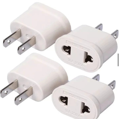 Phích Chuyển Đổi Chân Tròn Sang Chân Dẹt, Đầu Chuyển Đổi Phích Điện Nhỏ Gọn, CHuẩn US - JP - Đài. TakyHome 8601-loaitot