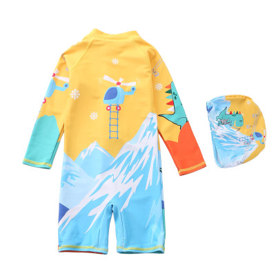 Đồ Bơi Trẻ Em 1 Mảnh  Khủng Long Phong Cách Thời Trang Mới Kèm Nón Bơi