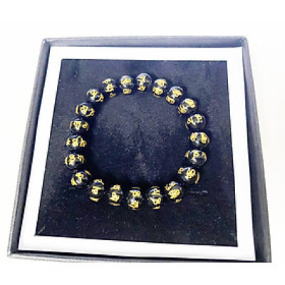 Vòng tay đá đen 8mm cho nữ mệnh Thủy