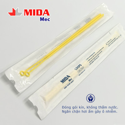 Que cấy vi sinh đầu tròn MidaMec 10ul đã tiệt trùng bằng tia gamma Thùng 250 - 2 cái/ bao 