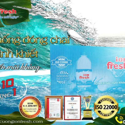 Nước uống đóng chai tinh khiết 500ml - iON FRESH thùng 24 chai