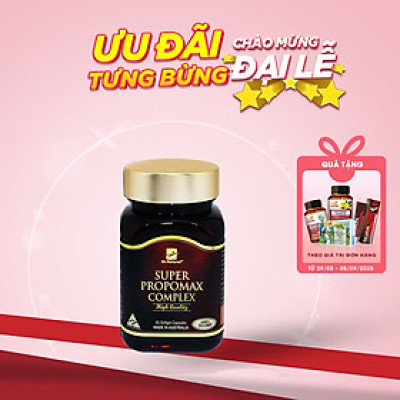 Viên Uống Keo Ong Úc Super Propomax Complex (60V) | Giúp tăng cường sức khỏe, nâng cao sức đề kháng - Nhập Nhẩu Chính Hãng