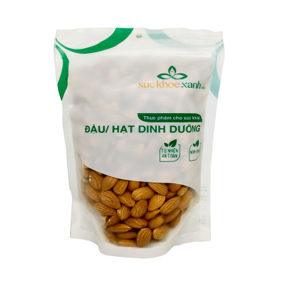 Hạt hạnh nhân ăn liền Sức Khỏe Xanh, nhập khẩu chính ngạch từ Úc/Mỹ  (Roasted Almonds)