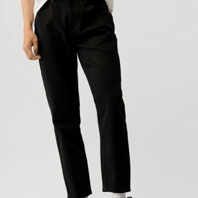 ROUTINE | Quần jean đen trơn form Slim Crop (chiều dài đến mắt cá chân) - 10S25DPA108CR1 | ROUTINE CÀ MAU