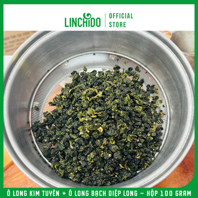 Combo 2 Hộp Trà Ô Long Kim Tuyên Và Ô Long Bạch Diệp Long - Hộp 100Gram