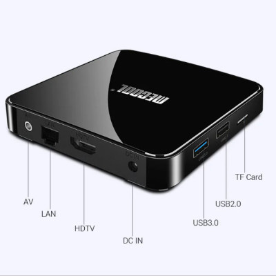 thiết bị tivi box Mecool KM3 4GB Ram, 64GB Rom Android TV 9 bản quyền điều khiển giọng nói Google - Hàng Nhập Khẩu