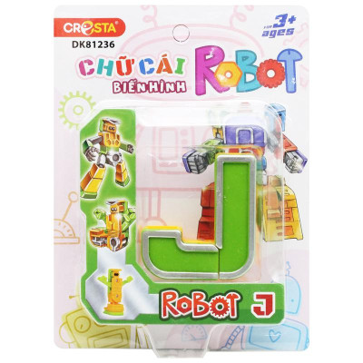 Đồ Chơi Lắp Ráp Biến Hình Robot Chữ Cái J - Cresta DK81236