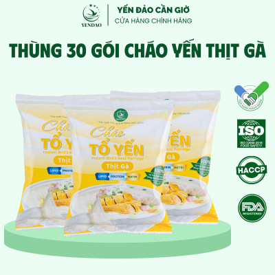 Yến Đảo - Cháo Yến Thịt Gà Ăn Liền Tiện Lợi Dinh Dưỡng Cho Bé, Người Lớn, Phụ Nữ Sau Sinh