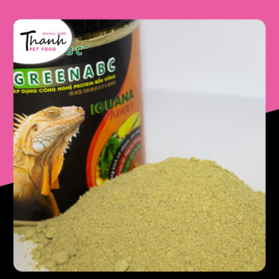 Thức ăn bò sát Iguana Trưởng Thành nhãn GREENABC dùng cho Iguana từ 1m trở lên – Gai bung, gù cao, dáng đẹp, lên màu tươi - Hộp 230g