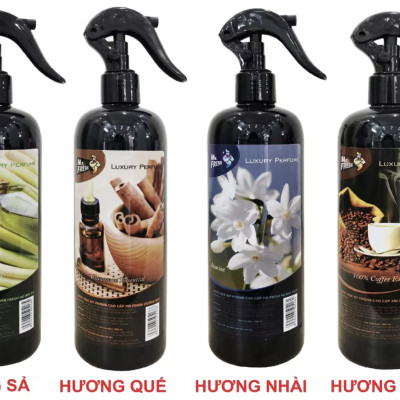 Combo 4 chai Nước hoa xịt phòng Mr Fresh 500ml - thơm lâu, khử mùi ẩm mốc, đuổi côn trùng