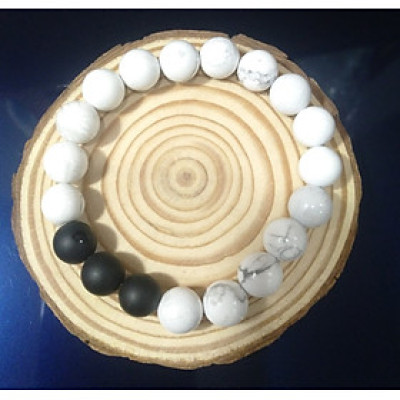 Vòng tay phong thủy đá Bạch tùng thiên nhiên, hợp nam nữ, Kèm giấy KIỂM ĐỊNH Photocopy  SẢN PHẨM MẪU, Kèm túi đựng Cung hỷ.