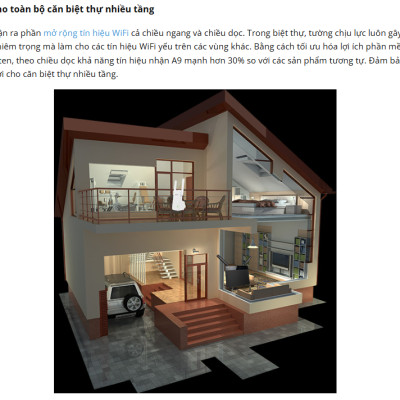 Bộ kích sóng Wifi Tenda A9 Wireless N300Mbps - Hàng chính hãng