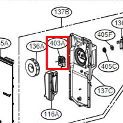MOTOR QUẠT TẢN NHIỆT VUÔNG TỦ LẠNH LG – HÀNG CHÍNH HÃNG