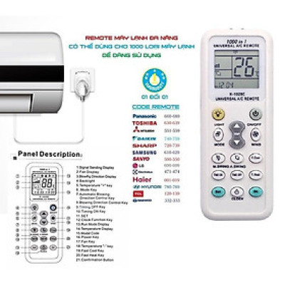 Remote điều khiển máy lạnh nội địa Nhật, điều khiểu máy lạnh điều hòa (xả hàng) (Hàng Chính Hãng)