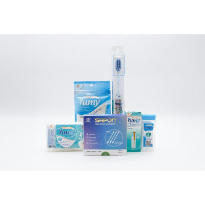 [Combo] 6 món chăm sóc vệ sinh cá nhân – Tăm bông + Tăm chỉ + Tăm nhựa + Bàn chải SAPON