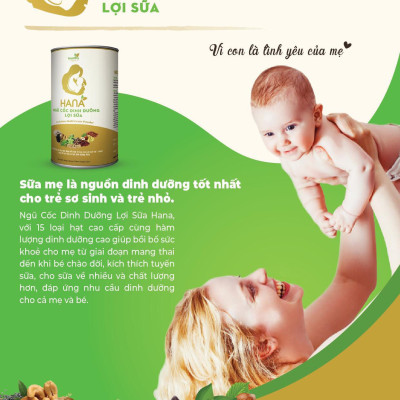 Ngũ Cốc Dinh Dưỡng Lợi Sữa Hana - Healthy Farm 652g