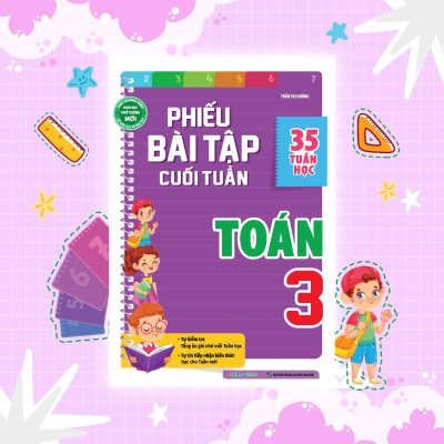 Sách - Phiếu Bài Tập Cuối Tuần Toán, Tiếng Việt, Tiếng Anh Lớp 3 - Chọn Lẻ 3 Môn - Megabook