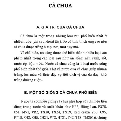 Kỹ Thuật Trồng, Chăm Sóc Cho Năng Suất Cao: Cà Chua, Cà Tím, Khoai Tây, Ngô, Đậu