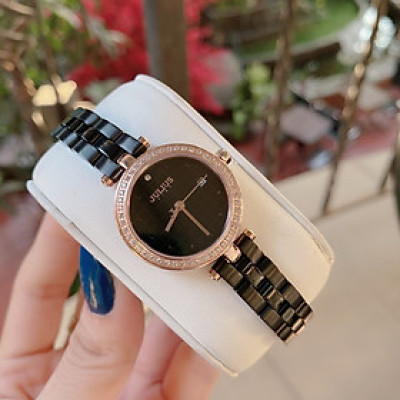 Đồng hồ nữ Julius Star JS-049 dây thép viền đánh đá