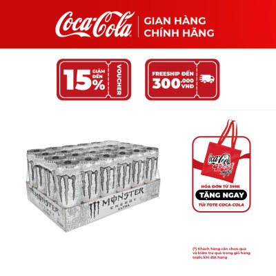 Hộp 6 Lon Nước Giải Khát Tăng Lực Monster Energy Ultra Zero 355ml/Lon